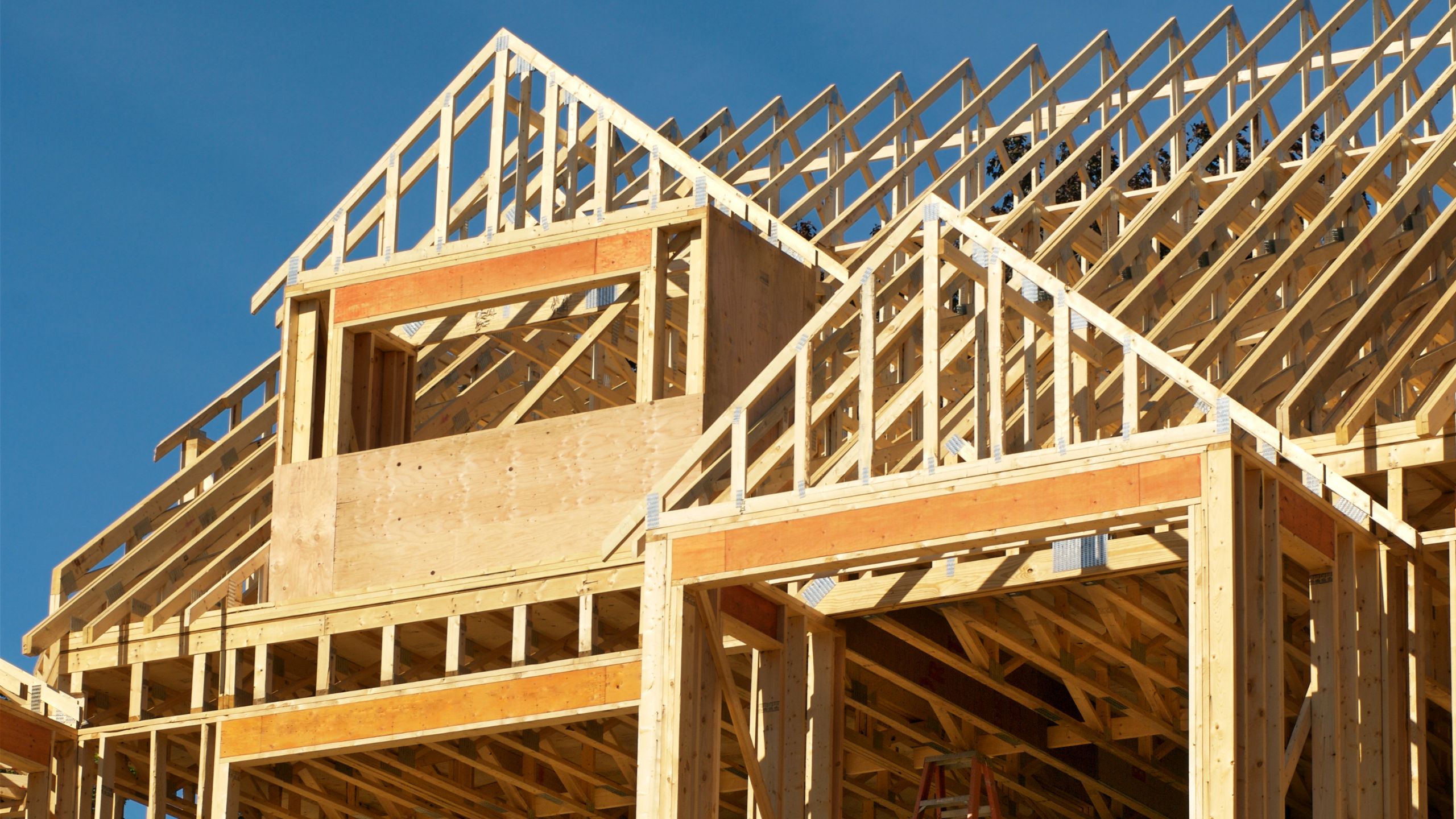 Timber framing on a residential building, from Tweedy Design’s existing website